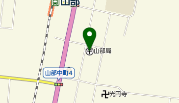 山部郵便局の地図画像