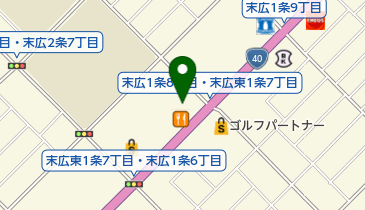 旭川北郵便局の地図画像