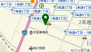 旭川一条西郵便局の地図画像