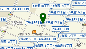 旭川七条郵便局の地図画像