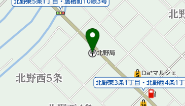 北野郵便局の地図画像