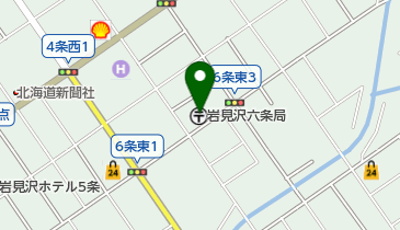 岩見沢六条郵便局の地図画像
