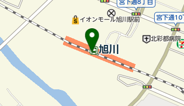 旭川駅内郵便局の地図画像