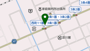 深川西簡易郵便局の地図画像