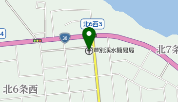 芦別渓水簡易郵便局の地図画像