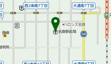 名寄駅前郵便局の地図画像