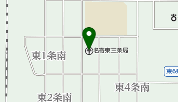 名寄東三条郵便局の地図画像