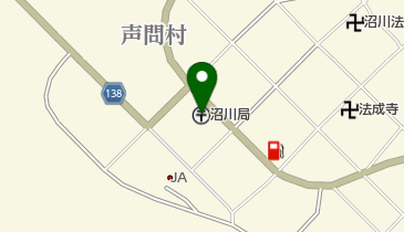 沼川郵便局の地図画像