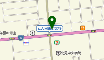 北見とん田郵便局の地図画像