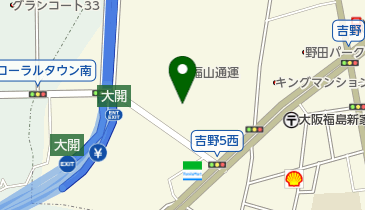 大阪福島天然ガススタンドの地図画像