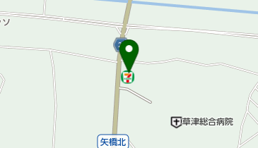 セブンイレブン 草津矢橋北店 (ビワイチサイクルサポートステーション)の地図画像