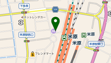 東横INN米原駅新幹線西口(ビワイチサイクルサポートステーション)の地図画像