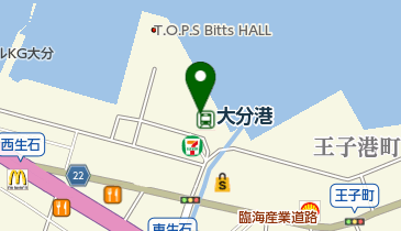 フェリーさんふらわあ大分港(サイクル・ハブ)の地図画像