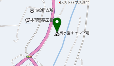 青の洞門サイクリングセンター 風水園(サイクル・ハブ)の地図画像