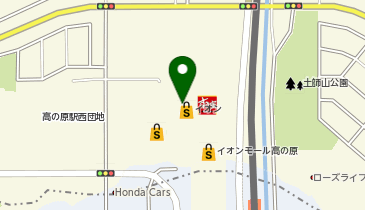 イオンバイク高の原店(ならクル)の地図画像
