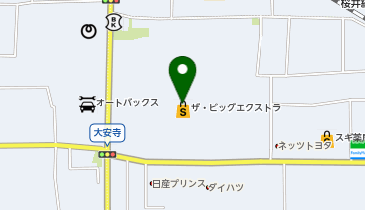 イオンバイク大安寺店(ザ・ビッグエクストラ内)(ならクル)の地図画像