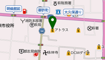 アトラス萩店(サイクルエイド)の地図画像