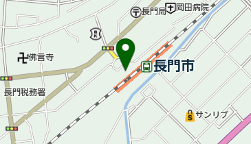 長門市駅(サイクルエイド)の地図画像