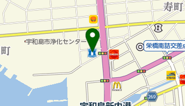 ローソン 宇和島弁天町店(コンビニサイクルオアシス)の地図画像