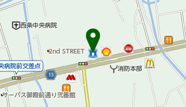 ローソン 西条産業道路店(コンビニサイクルオアシス)の地図画像