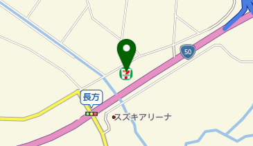 セブンイレブン 桜川長方店(サイクルサポートステーション)の地図画像