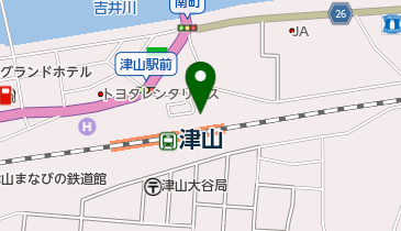 津山駅観光案内所(ハレいろ・サイクリング OKAYAMA 協力店)の地図画像