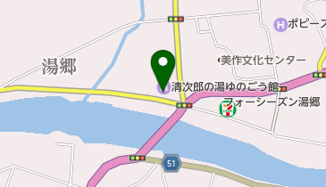 清次郎の湯ゆのごう館(ハレいろ・サイクリング OKAYAMA 協力店)の地図画像