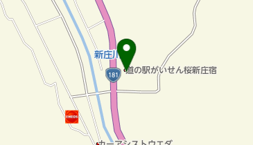 道の駅 がいせん桜 新庄宿(ハレいろ・サイクリング OKAYAMA 協力店)の地図画像