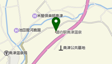 道の駅奥津温泉(ハレいろ・サイクリング OKAYAMA 協力店)の地図画像