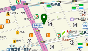 07.ハヤサカサイクル仙台中央店 (ドコモ・バイクシェア)の地図画像