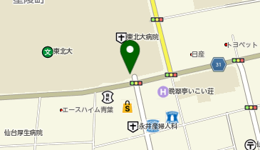 34.東北大学病院前 (ドコモ・バイクシェア)の地図画像