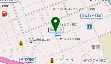 120.ファミリーマート広島東雲店 (ドコモ・バイクシェア)の地図画像