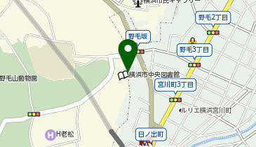 127.横浜市中央図書館 (ドコモ・バイクシェア)の地図画像