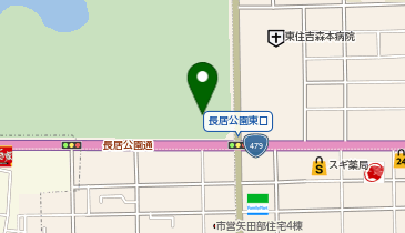 R-22.長居公園 南東口 (ドコモ・バイクシェア)の地図画像