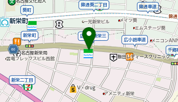 158.ファミリーマート名古屋新栄二丁目店 (カリテコバイク)の地図画像