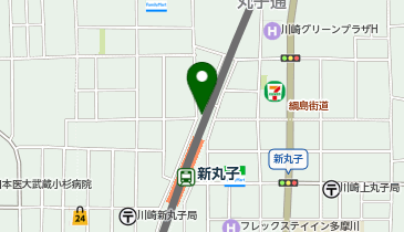 K1-122.東急新丸子駅駐輪場 (ドコモ・バイクシェア)の地図画像