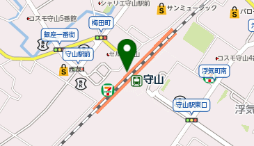 【他ポートへの返却不可】02.スマート駅リンくん守山 (スマート駅リンくん)の地図画像