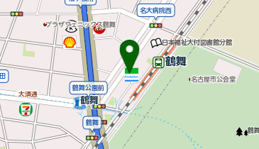 179.ファミリーマート鶴舞店 (カリテコバイク)の地図画像
