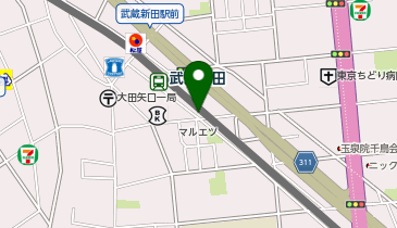 K1-131.東急武蔵新田駅駐輪場 (ドコモ・バイクシェア)の地図画像