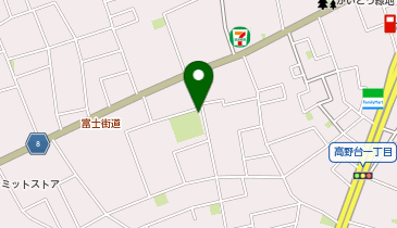 T2-64.高野台中央公園 (ドコモ・バイクシェア)の地図画像