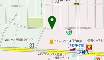 128.イオンスタイル仙台卸町 (ドコモ・バイクシェア)の地図画像