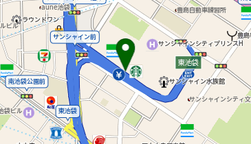 P1-01.サンシャインシティ (ドコモ・バイクシェア)の地図画像