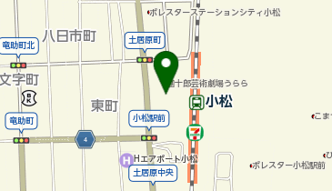 01.小松駅(團十郎芸術劇場うらら)【拠点ポート】 (こまつシェアサイクル)の地図画像