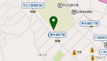 136.ローソン広島東本浦町店 (ドコモ・バイクシェア)の地図画像