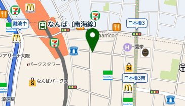 E-25.タイムズ大阪難波 (ドコモ・バイクシェア)の地図画像