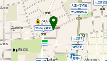 A-58.大淀南2 リスペクト前 (ドコモ・バイクシェア)の地図画像