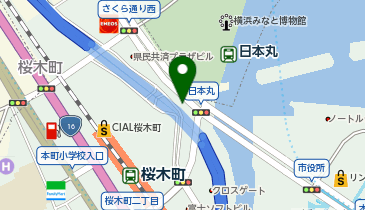 042.桜木町日本丸交差点前 (ドコモ・バイクシェア)の地図画像