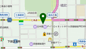 KT038-烏丸七条 (bikeshareポート)の地図画像