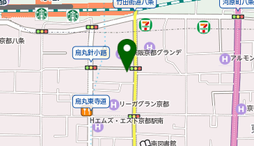 KT039-白川ビルIIローソン裏(京都駅八条口) (bikeshareポート)の地図画像