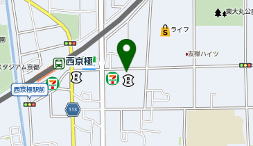 KT114-京都信用金庫 西京極支店 (bikeshareポート)の地図画像